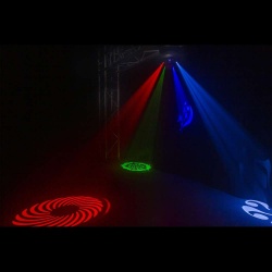 Efekt świetlny LED BeamZ Whirlwind 3w1 z obrotową głowicą i gobo pilot
