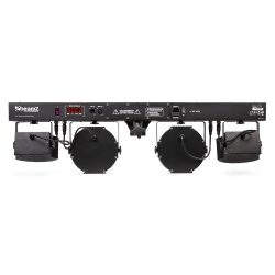 Kompletny akumulatorowy zestaw oświetleniowy SB02 Showbar - 2 x derby i 2 x par w zestawie ze statywem.