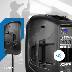 Kolumna aktywna 12'' ze statywem BT USB pilot mikrofon SPS12A Vonyx