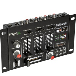 Mikser Dj audio karaoke Ibiza DJ21USB-MKII 7 wejść funkcja podsłuchu CUE w słuchawkach