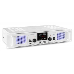 Wzmacniacz mocy 700W Skytec SPL700MP3 Port USB oraz slot SD 4 wejścia