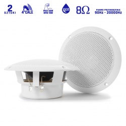 Głośniki sufitowe na jacht do łazienki wodoodporne instalacyjne 4" 50W MS40
