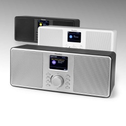 Stereofoniczne radio Monza Audizio tuner DAB+ białe czarne srebrne radioodbiornik
