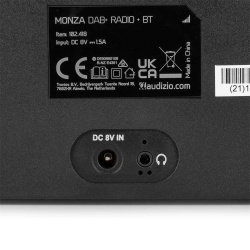 Stereofoniczne radio Monza Audizio tuner DAB+ białe czarne srebrne radioodbiornik