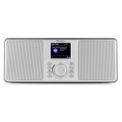 Stereofoniczne radio Monza Audizio tuner DAB+ białe czarne srebrne radioodbiornik