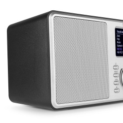 Stereofoniczne radio Monza Audizio tuner DAB+ białe czarne srebrne radioodbiornik