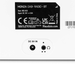 Stereofoniczne radio Monza Audizio tuner DAB+ białe czarne srebrne radioodbiornik