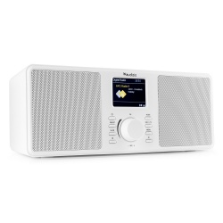 Stereofoniczne radio Monza Audizio tuner DAB+ białe czarne srebrne radioodbiornik