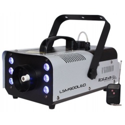 Wytwornica dymu z efektem LED Ibiza LSM900LED pilot bezprzewodowy