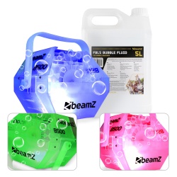 Wytwornica baniek mydlanych BeamZ B500 efekt LED RGB płyn do baniek 5L