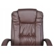 Fotel biurowy na kółkach eko skóra obrotowy bujany TILT chrom biały brązowy czarny