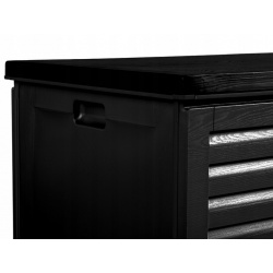 Skrzynia ogrodowa 390 litrów klapa na podnośnikach 143 x 57 x 53,5 cm 2 kolory