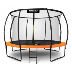 Trampolina ogrodowa profilowana Neo-Sport 12ft 374cm z siatką wewnętrzną drabinką