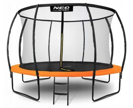 Trampolina ogrodowa profilowana Neo-Sport 12ft 374cm z siatką wewnętrzną drabinką