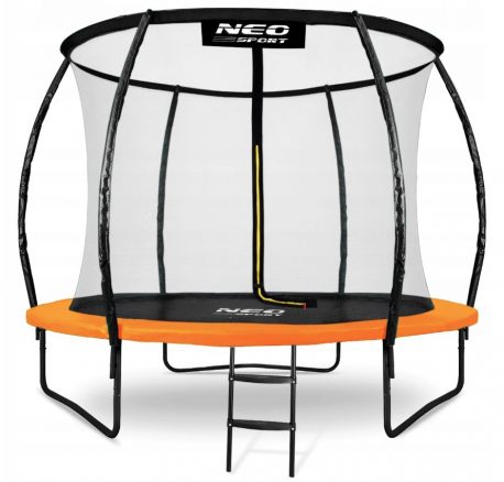 Trampolina ogrodowa profilowana Neo-Sport 8ft 252 cm z siatką wewnętrzną drabinką