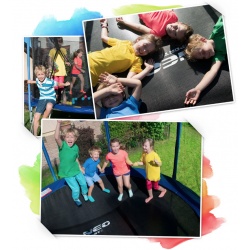 Trampolina ogrodowa profilowana Neo-Sport 8ft 252 cm z siatką wewnętrzną drabinką