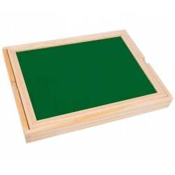 Tablica kredowa magnetyczna edukacyjna pisak pudełko drewniana