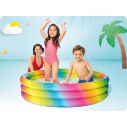 Dmuchany basen 147 x 33 cm ogrodowy dla dzieci Tęcza 58439 INTEX