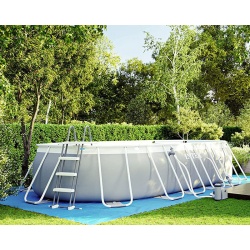Basen ogrodowy owalny 503 x 274 x 122 cm 21w1 INTEX 26796 szary