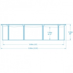 Basen ogrodowy stelażowy Hydrium całoroczny 360 x 120 cm 5w1 Bestway 56574