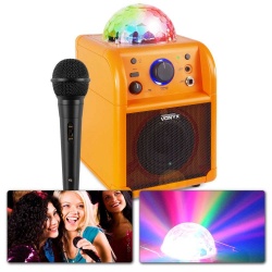 Głośnik przenośny karaoke LED SBS50 BT czarny Jelly Ball kula dyskotekowa