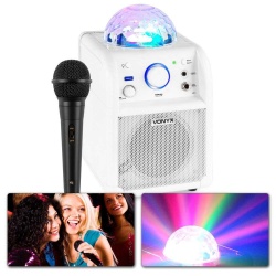 Głośnik przenośny karaoke LED SBS50 BT czarny Jelly Ball kula dyskotekowa
