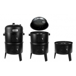 Grill ogrodowy węglowy 3w1 wędzarnia tubowa palenisko wędzarka