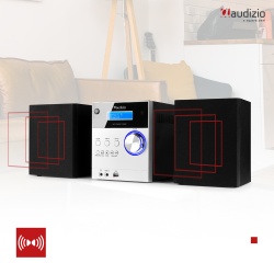 Mikrowieża Metz HiFi Audizio Tuner DAB FM odtwarzacz MP3 z USB