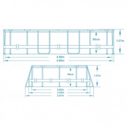 Basen ogrodowy z oknami 488 x 305 x 107 cm Bestway 56946