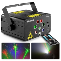 Laser Acrux Quatro z diodami LED RGBW pilot czerwony zielony