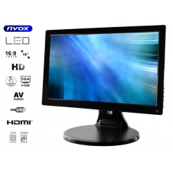 Monitor dotykowy LED 15 cali FULL HD VGA HDMI USB AV 12V 230V