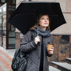 Parasol składany 110cm automatyczny z pokrowcem porządny do plecaka