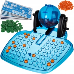 Gra rodzinna Bingo maszyna losująca kuleczki żetony loteria lotto