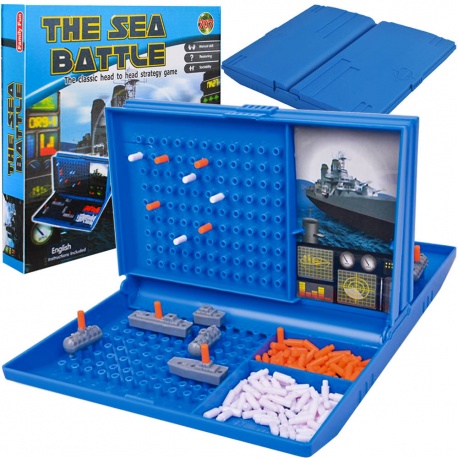 Gra strategiczna w statki bitwa morska kieszonkowa wersja przenośna pionki walizka