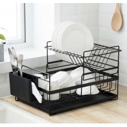 Suszarka do naczyń dwupoziomowa ociekacz na sztućce styl LOFT