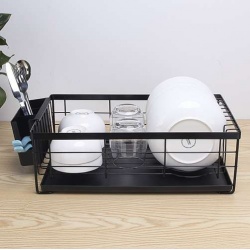 Suszarka do naczyń dwupoziomowa ociekacz na sztućce styl LOFT