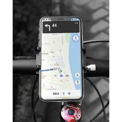 Uchwyt rowerowy na telefon kierownicę 2w1 gumka zabezpieczająca