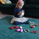 Drewniane instrumenty dla dzieci plecak kolorowe cymbałki trójkąt