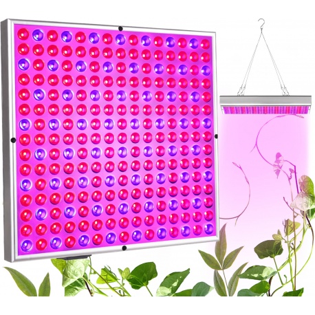 Lampa do wzrostu uprawy roślin panel 225 LED wspomaga fotosyntezę