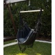 krzesło brazylijskie hamak ogrodowy 150kg wiszące szary beżowe
