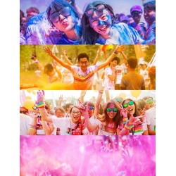 Holi Powder kolorowy proszek na festiwal zestaw 10szt do twarzy