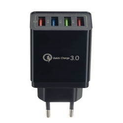 Szybka ładowarka sieciowa 4x USB 3.0 Quick Charge do smartfona