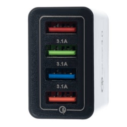 Szybka ładowarka sieciowa 4x USB 3.0 Quick Charge do smartfona