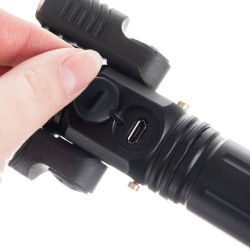 Latarka taktyczna szperacz 2x LED T6 CREE XPE ZOOM akumulator