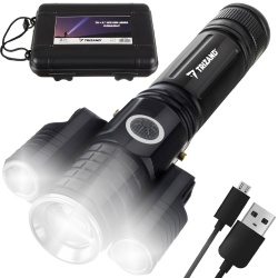 Latarka taktyczna szperacz 2x LED T6 CREE XPE ZOOM akumulator