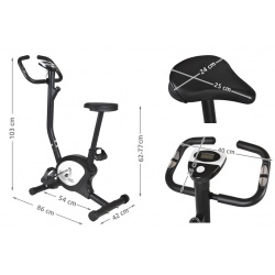 Rower treningowy stacjonarny magnetyczny pulsometr kalorie dystans