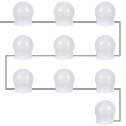 Oświetlenie na lustro lampki LED kule światełka do toaletki makijażu