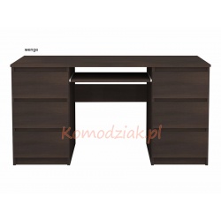 Biurko do lekcji 130cm z półką na klawiaturę 6 szuflad BRUNON 6S130