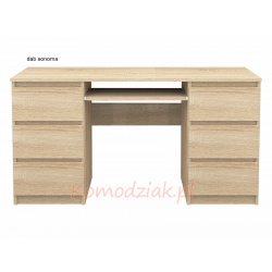 Biurko do lekcji 130cm z półką na klawiaturę 6 szuflad BRUNON 6S130