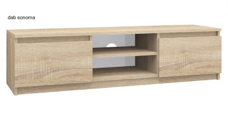 Stolik pod sprzęt multimedialny niska komoda półki szafki 160 cm POLA 2S160